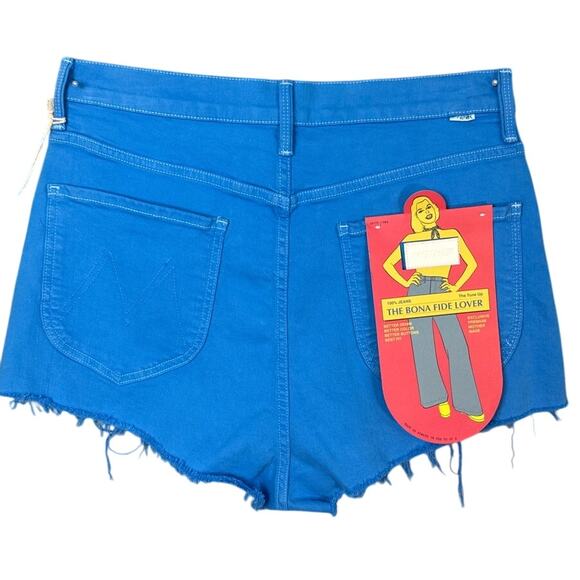Mother Shorts The Tune Up Bona Fide Fray in Blue Aster Size 33 NWT Designer - Picture 5 of 13